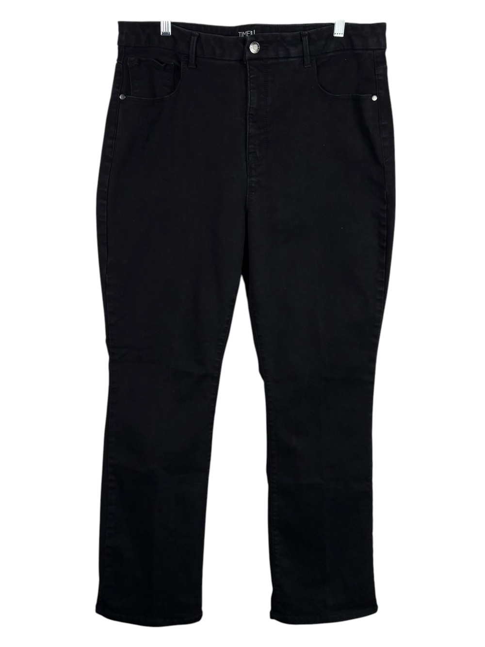 Time and Tru Black High Rise Bootcut Leg Stretch Denim Plus Size Jeans 20 37x31